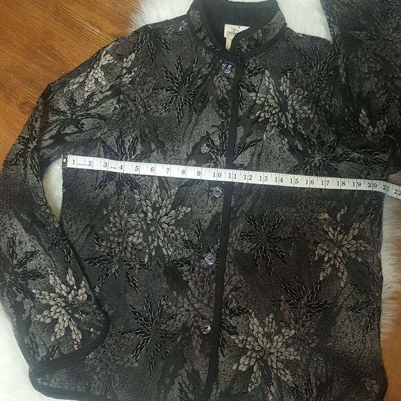 Coldwater Creek Women's Tapestry Reversible Blazer Size M - Picture 6 of 8